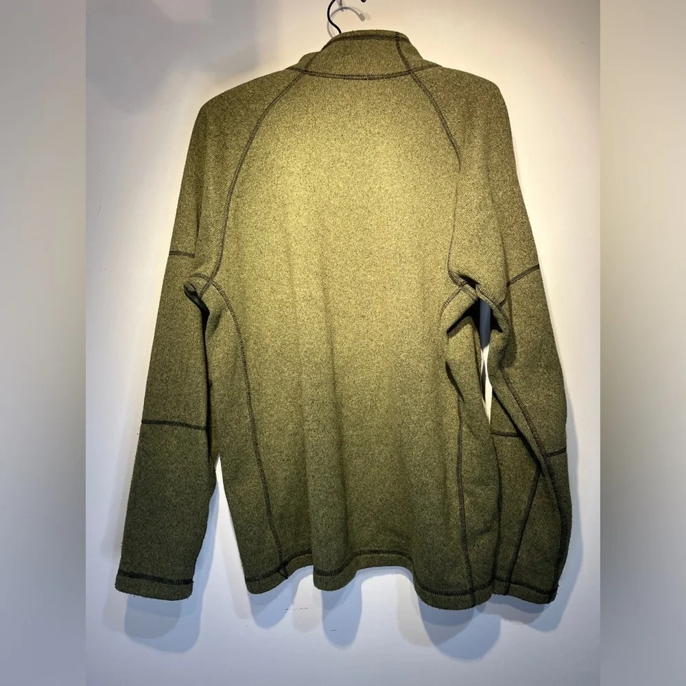 The North Face Quarter Zip Pullover Fleece Sweater Green Sz LG